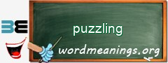 WordMeaning blackboard for puzzling